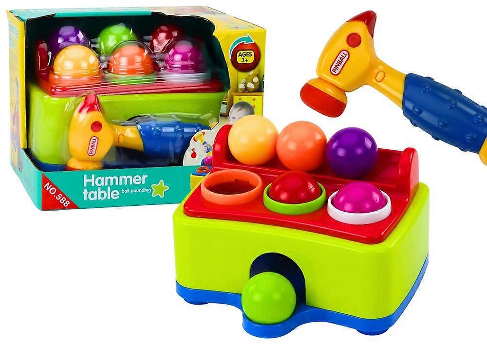 Interactive toddler toy: Fun with colorful hammering balls