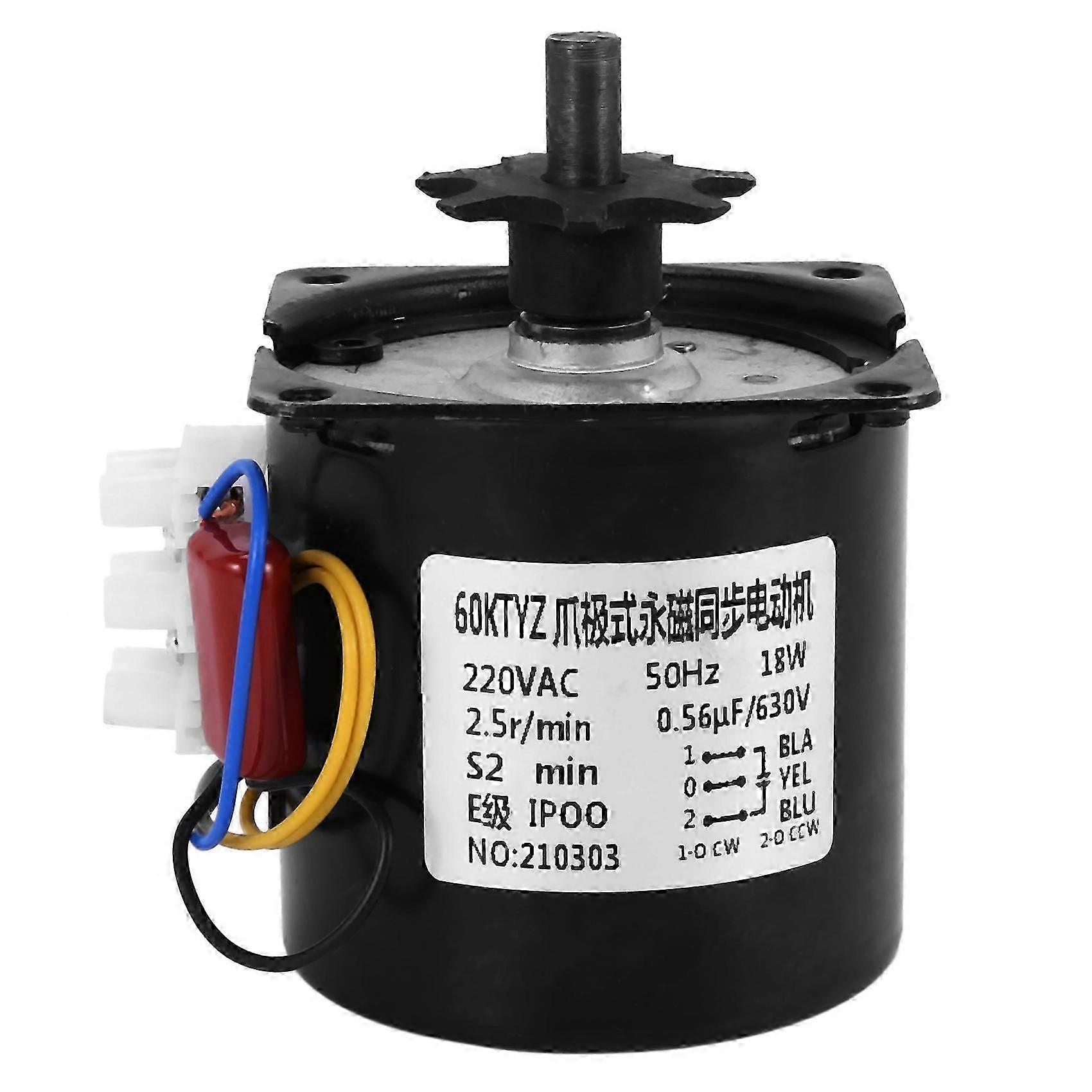 220V AC Egg Turner Motor Incubator Engine Reversible Geared Motor suitable for Most Incubator 2.5R/Min