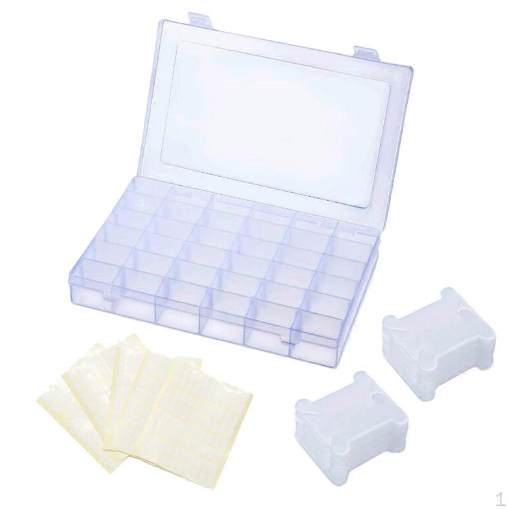 106 In 1 Floss Bobbin Stickers Thread Tool Storage Box Sewing Kit