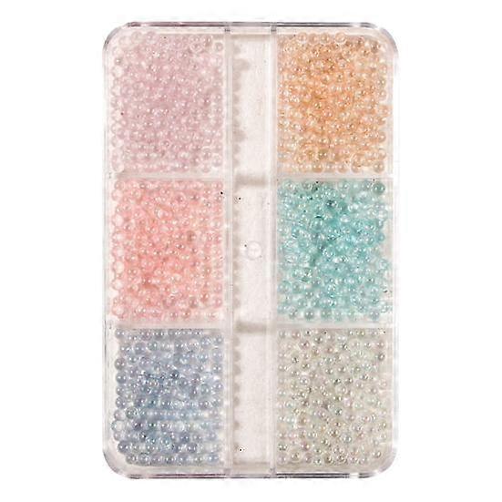 1 Box Manicure Decor Sparkling Mixed Size Vibrant Color Stunning Visual Effect Wide Application Decorative Glass