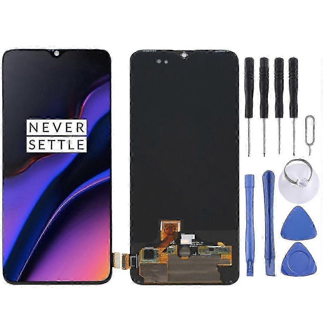 OEM شاشة LCD ل Oneplus 6t مع محول الأرقام تجميع كامل (أسود)