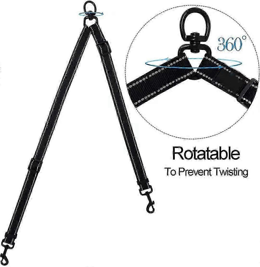 Dog Leash, Double Leash, Adjustable Dog Leash, Leash, Shoulder Leash With Reflective Seams For Train