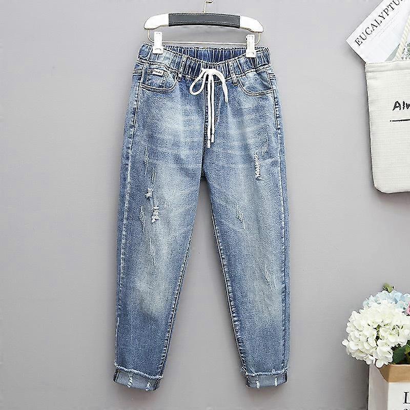 Stretch Jeans Women's Harem Pants Loose Slimming Carrot Elastic High Waist Casual Pants