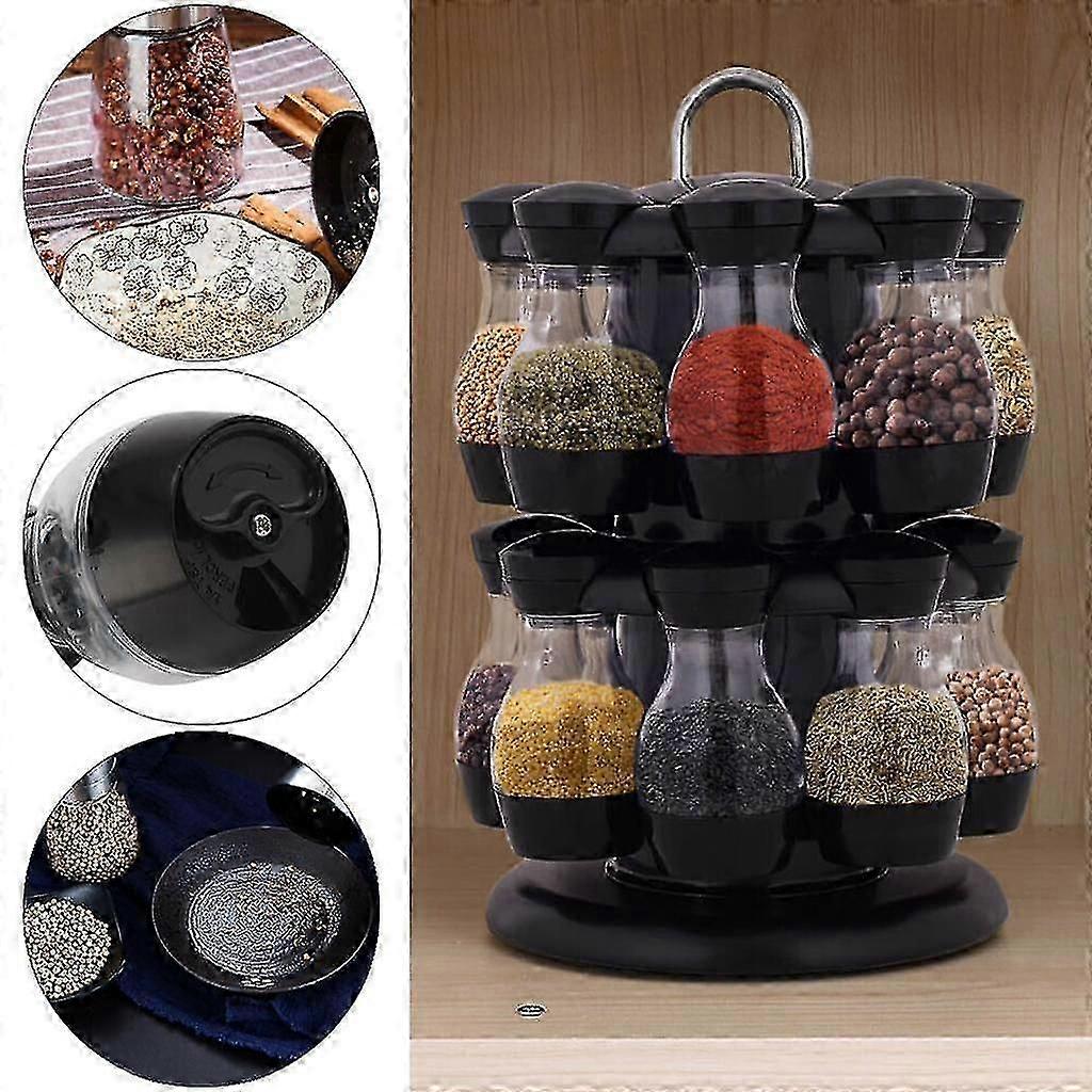 16 Rotating Spice Rack Spice Rack Kitchen Spice Carousel Spice Container