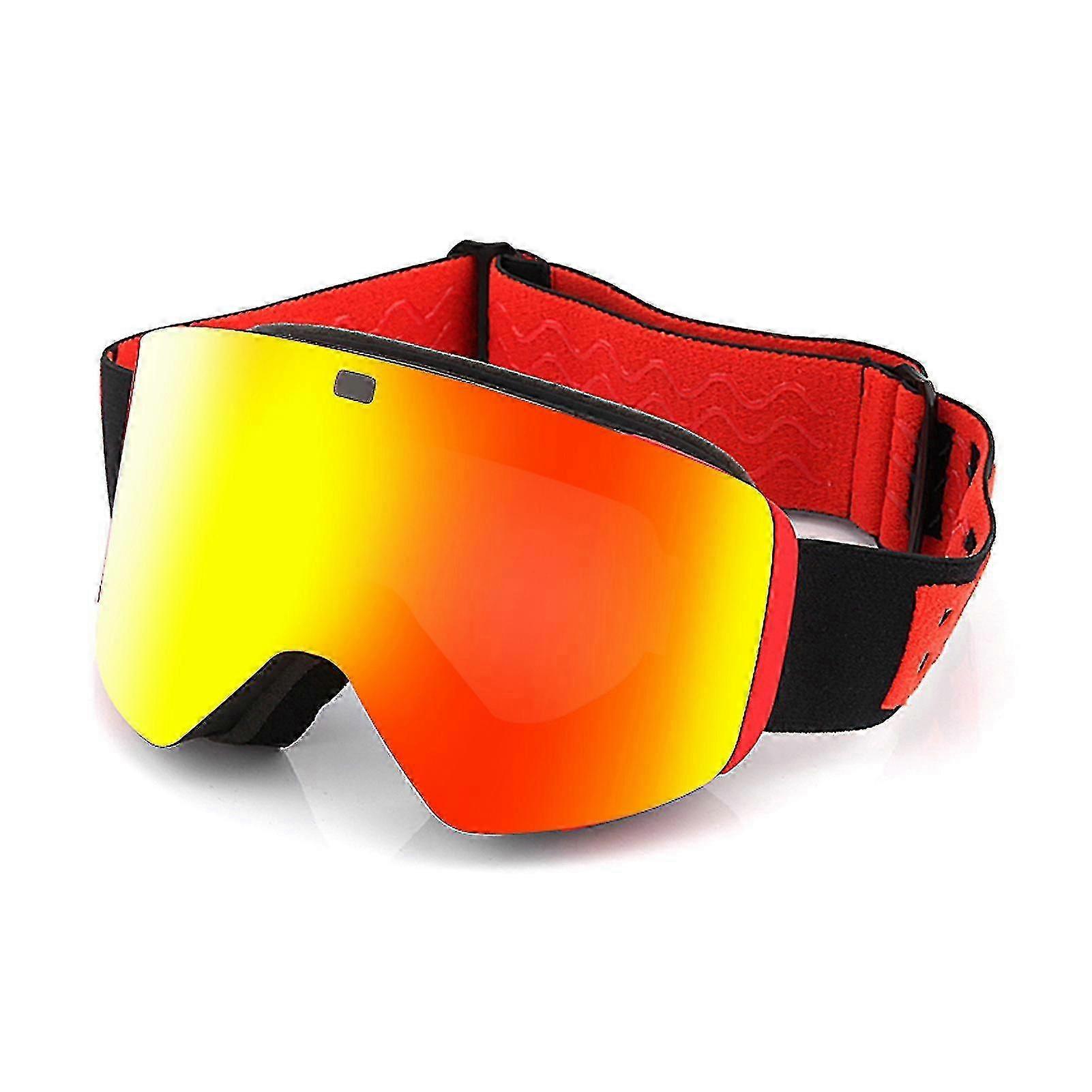 Sylinterimäiset kaksikerroksiset laskettelulasit Mukavat tuulenpitävät lumilasit hiihtoon, moottorikelkkailuun