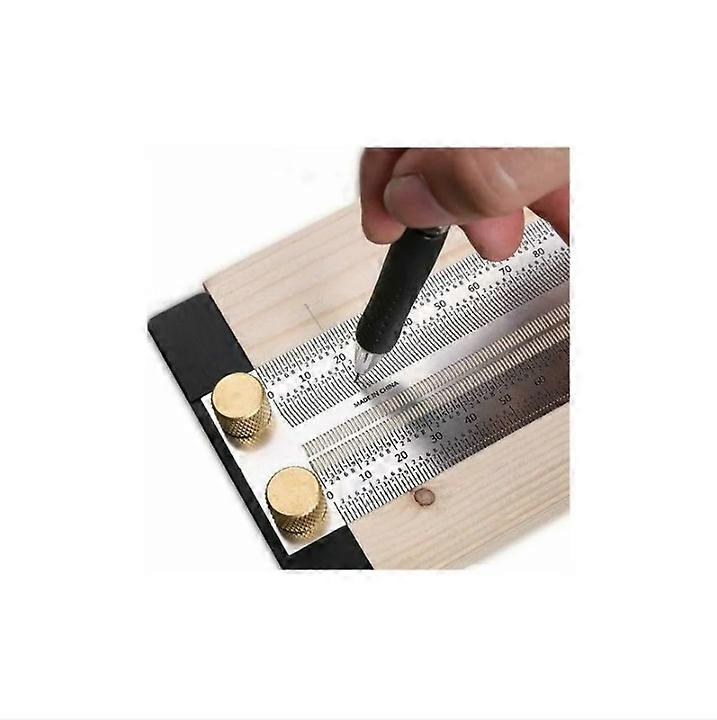 High Precision Woodworking T Ruler, Scribing Ruler Carpentry Marking Tools (300mm)