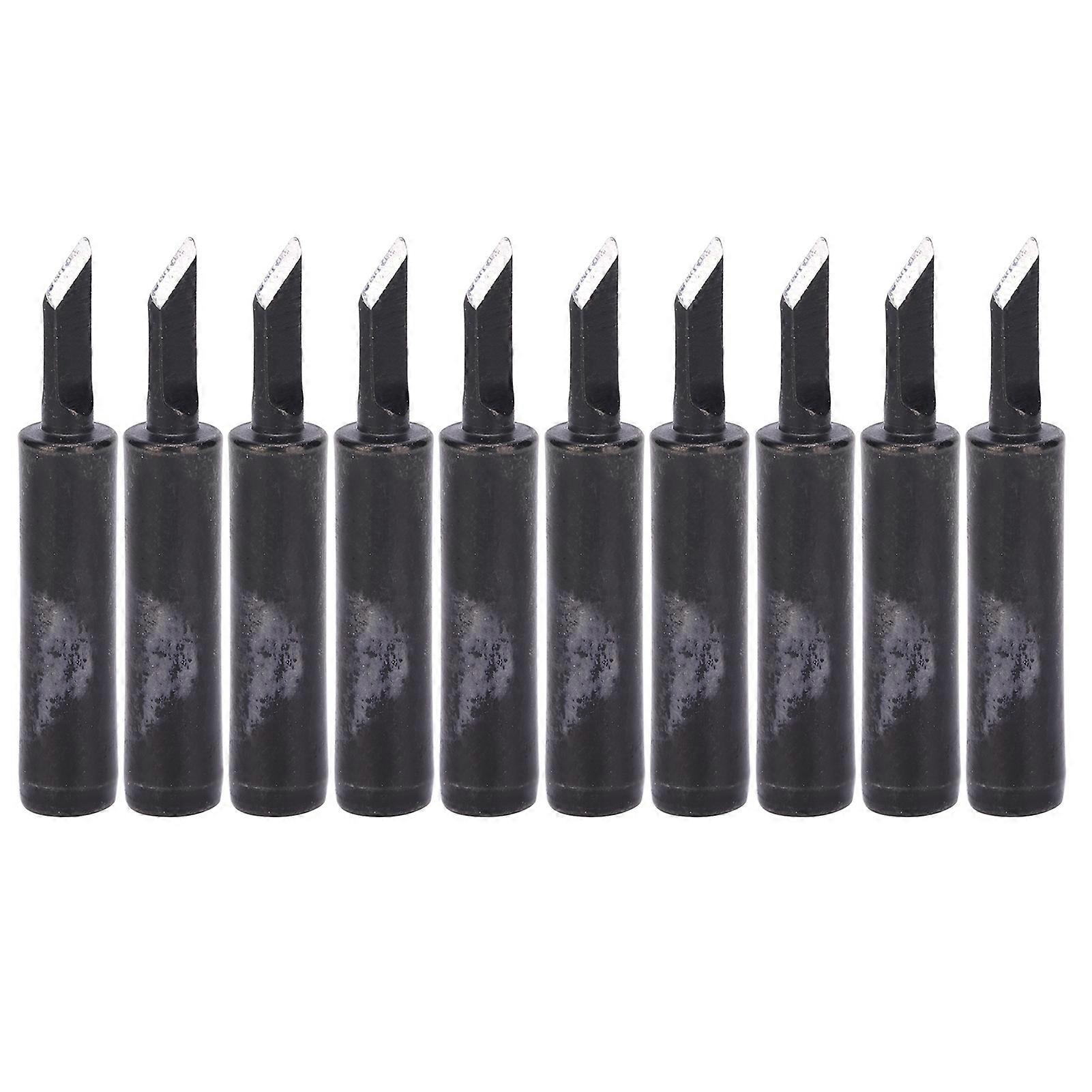 10Pcs Soldering Iron Tips Inner Heating Type Black Welding Replacement 900MT1.5SK