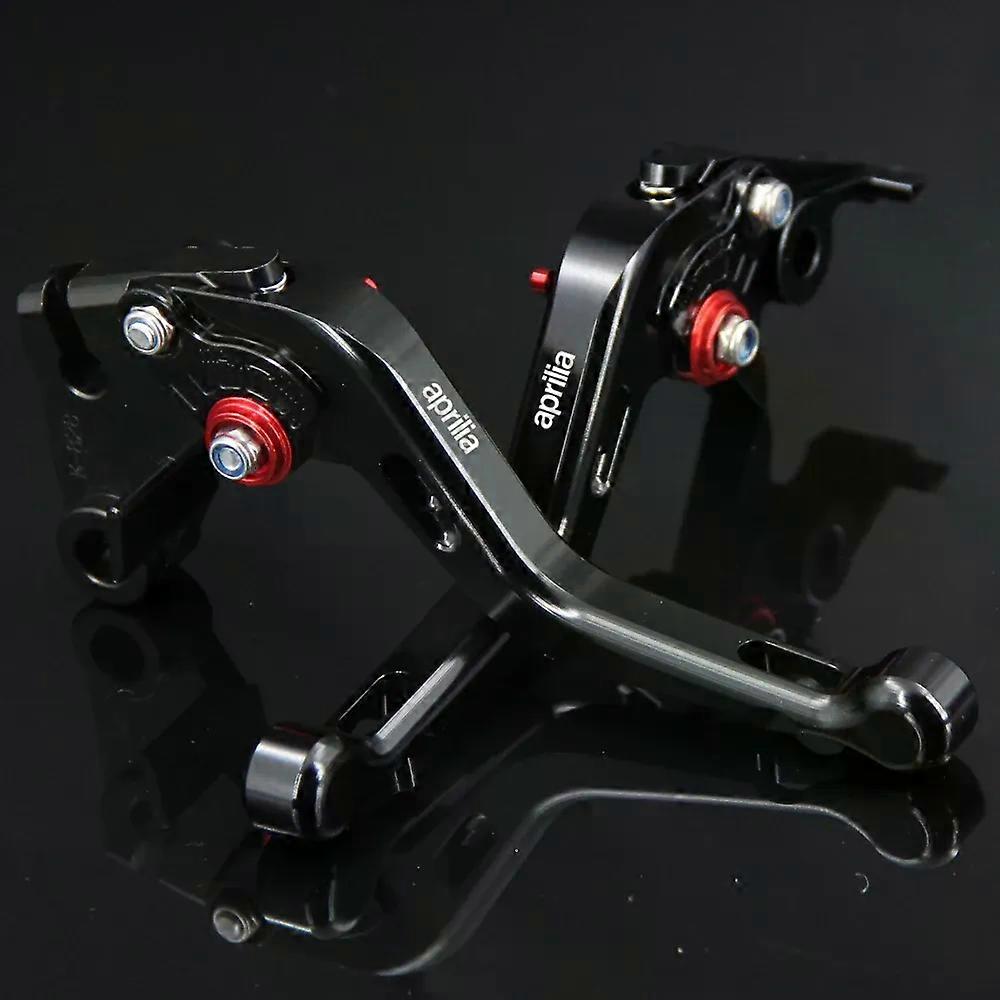 Black CNC 2 finger Short Motorcycle Brake Clutch Levers compatible for Aprilia DORSODURO 750 2008 2009 2010 2011 2012 2013 2014 2015 2016 DDRR