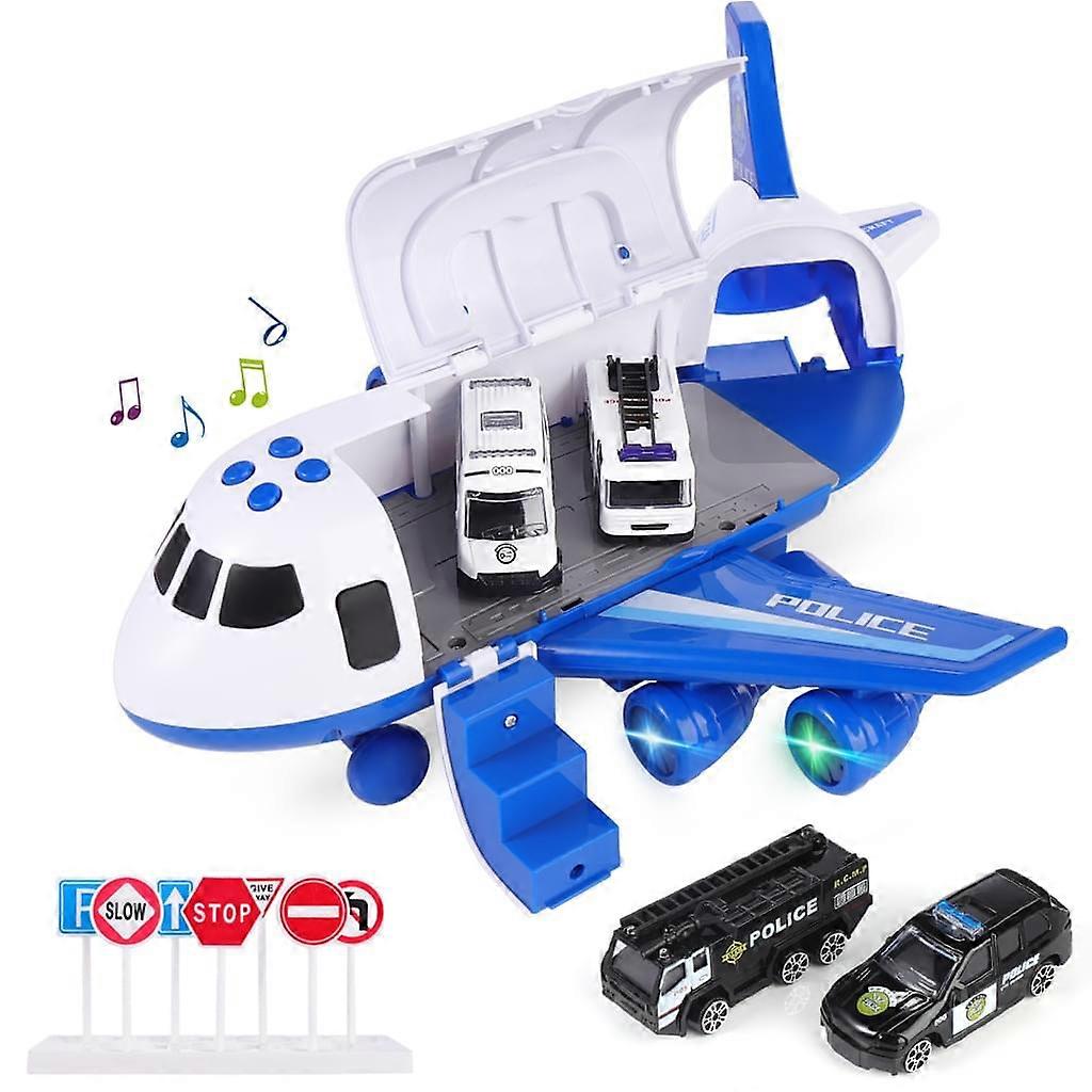 Simulation Airplane Toy Playset, Military Vehicle Play Set For Thrilling Police Chase Scenes In 1:64 Scale, Perfect Gift For Kids, Suitable For