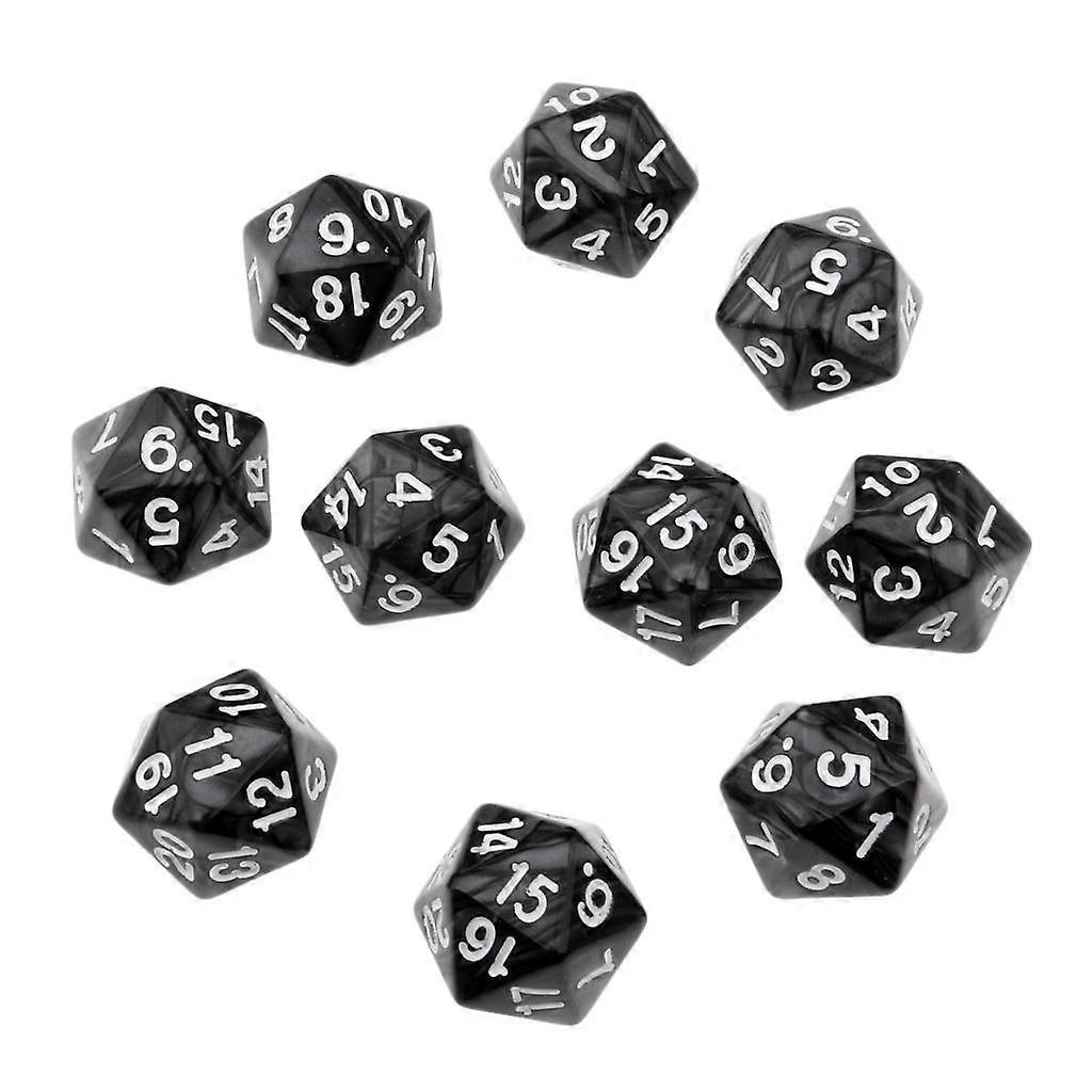 10Pcs Polyhedral D20 Dice 22mm Dies for MTG RPG Game Prop
