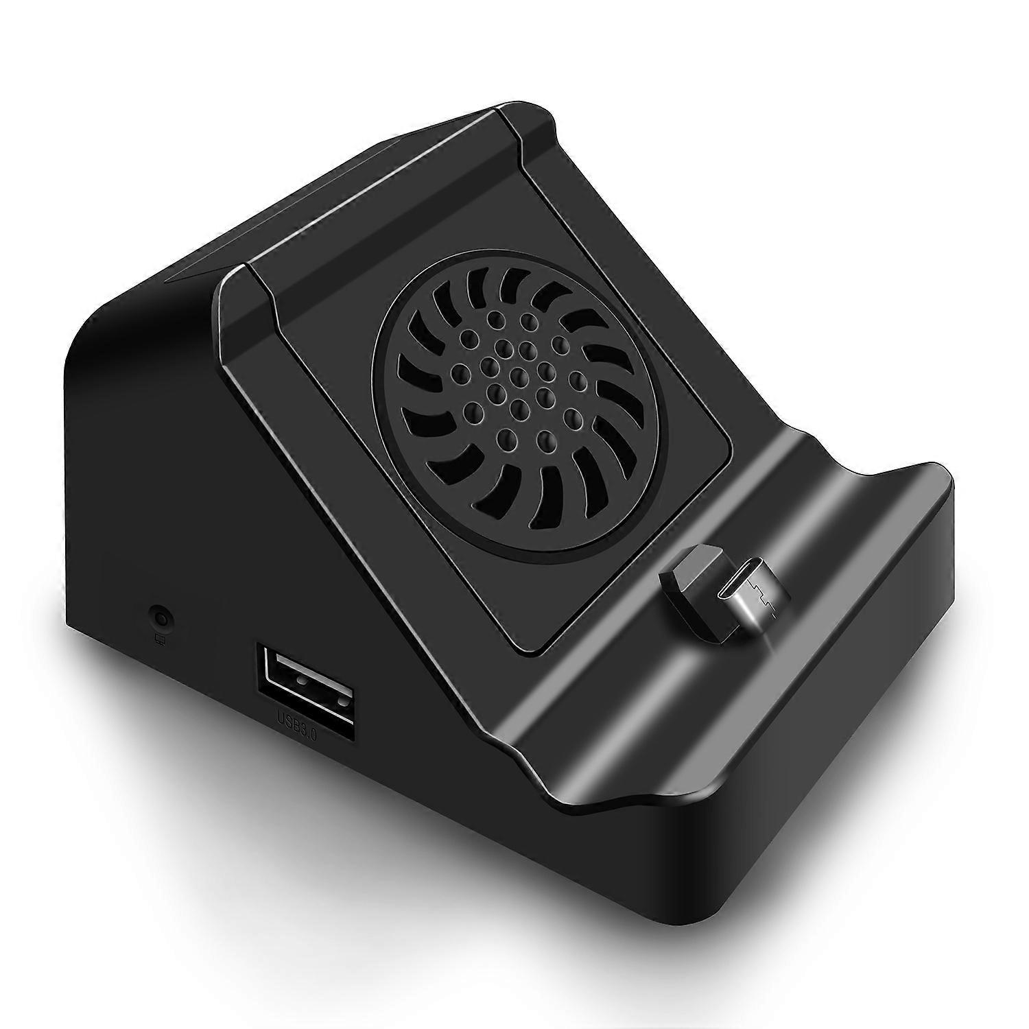 6317 For Nintendo Switch 1x USB 3.0+2x USB 2.0 Output Mini HD Video Conversion Dock with Cooling Fan