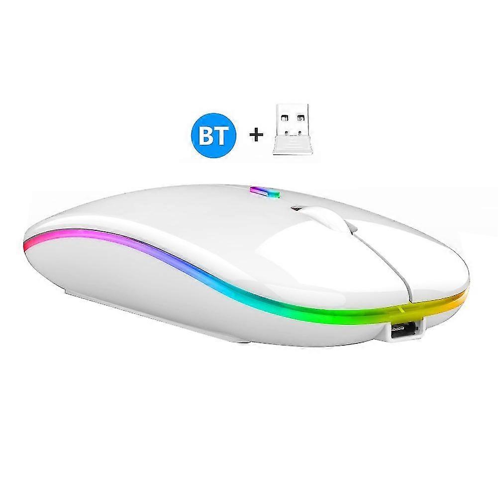 2.4G Wireless Bluetooth-compatible LED Mice USB Ergonomic Gaming Mouse for Laptop Computer