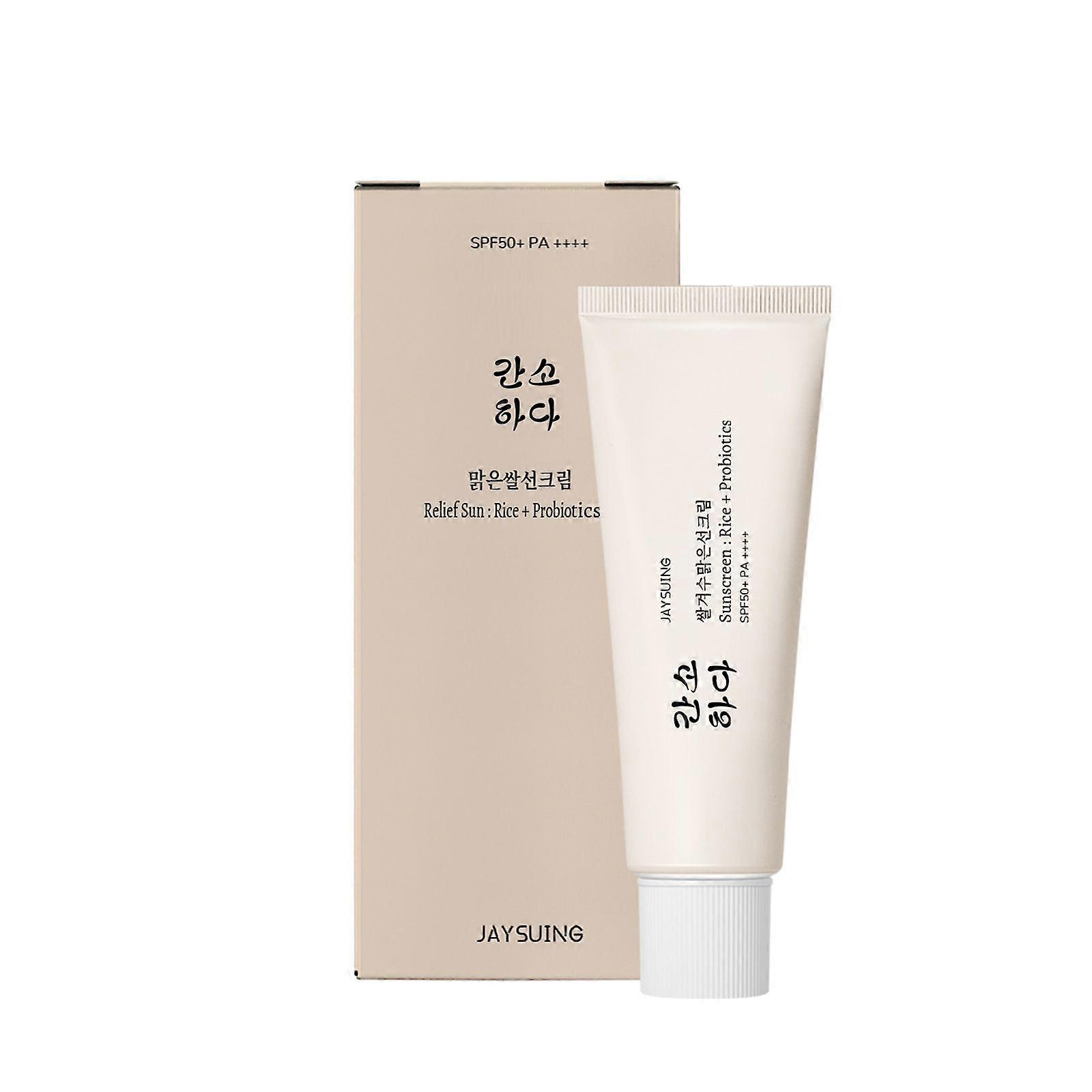 Jaysuing Rice Probiotics Protective Cream Refreshing Moisturizing Not Oily Anti-Uv Skin Protective Cream