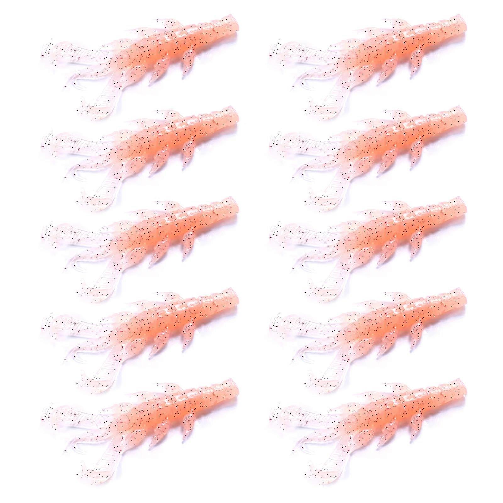 10 Teile/satz Weiche PVC Garnelen Köder Köder Schwimmen Schwimmende Sinking Köder Simulation Garnelen Garnelen Angelgerät Köder Köder
