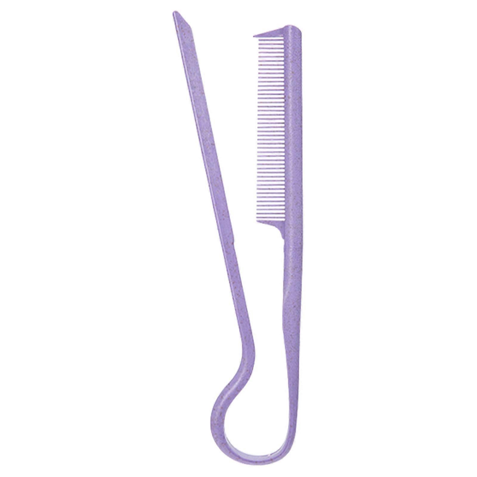 Versatile Hair Straightening Tool Friendly Wheat Straw Styling Comb Practical Parting Comb for Vrarious Occasion Purple