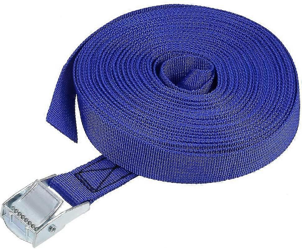 Cam Buckle Tie Down Lashing Strap 10mx25mm 250kg Load Cap Polypropylene