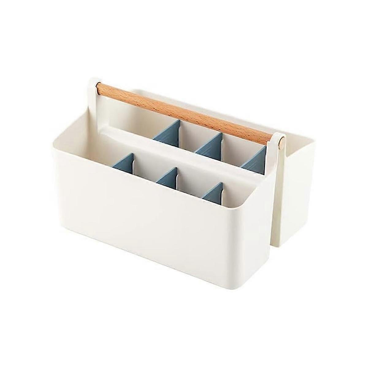 2er-Pack Stifthalter-Schreibtisch-Caddys mit Holzgriff, Kunsthandwerks-Aufbewahrungs-Organizer mit verstellbarem Comp