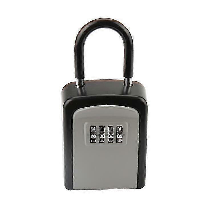 Secure Key Box, Key Box with Code, with Removable Handle, Gray