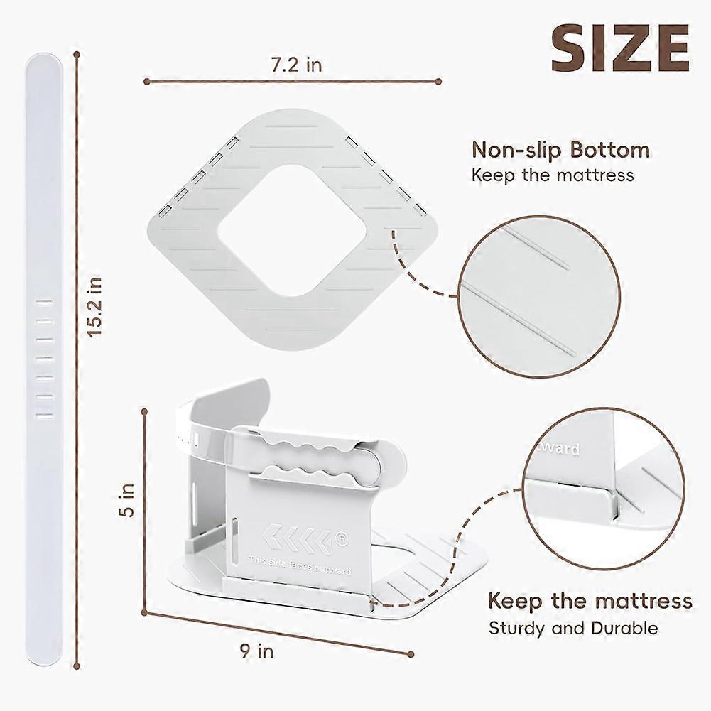 Open Corner Bed Sheet Holder with Lock Strips,Bedsheet Clips White