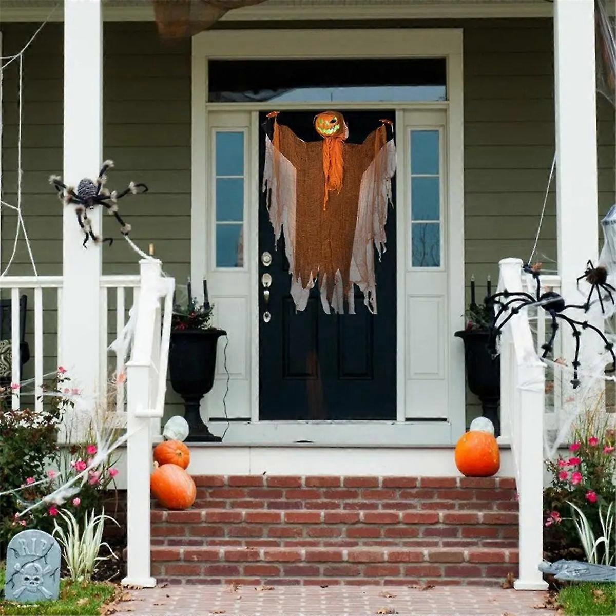 Pumpkin Ghost Scarecrow Decor Outdoor Pumpkin Scarecrow Decoration