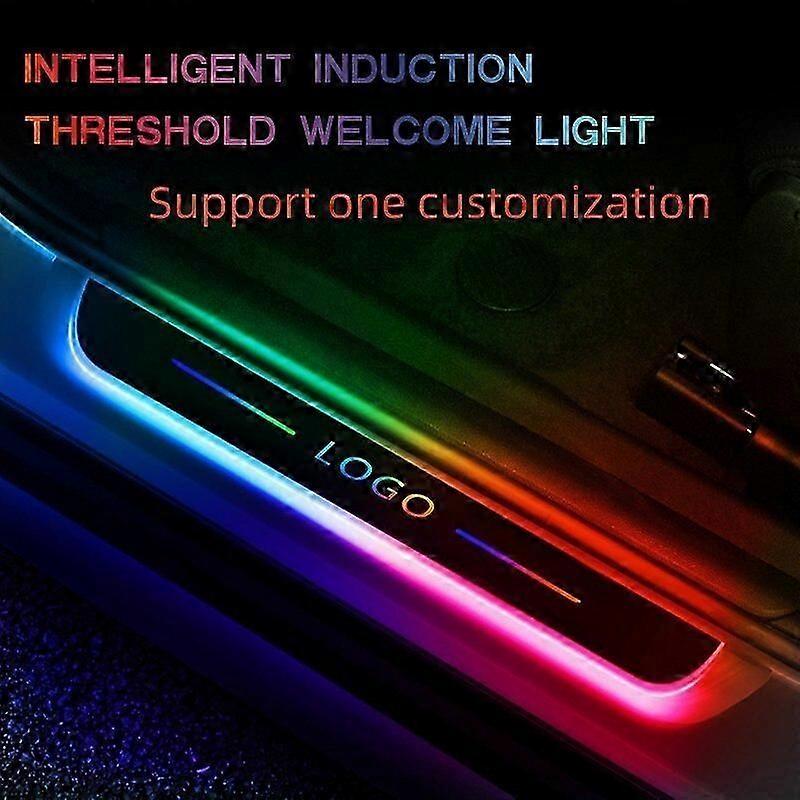 Aangepaste autodeur Verlichte dorpel Logo Projector Lamp Macht Bewegend Led Welkom Pedaal Auto Instaplijst Pedaal Symfonie Motorvoertuig Verlichting