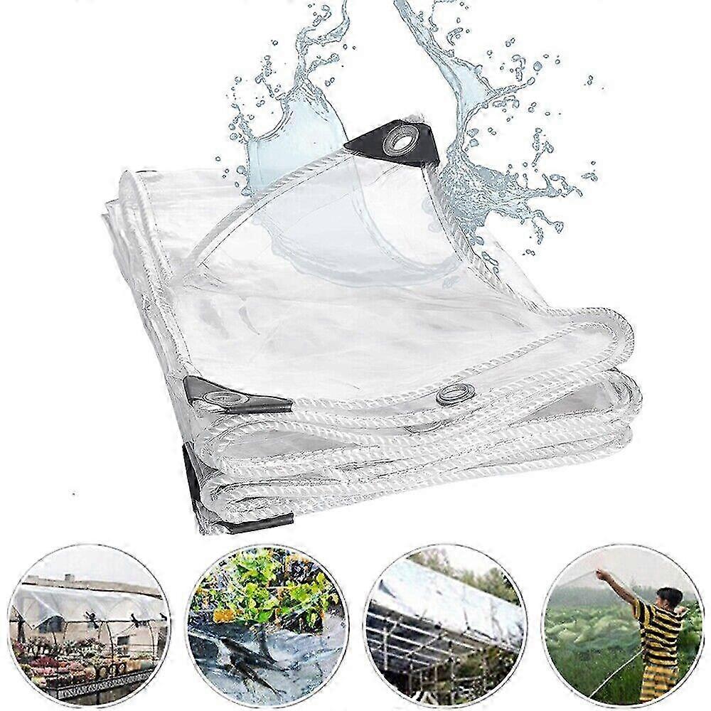Heavy-Duty Transparent PVC Waterproof Tarpaulin for Patio Ground Coverage