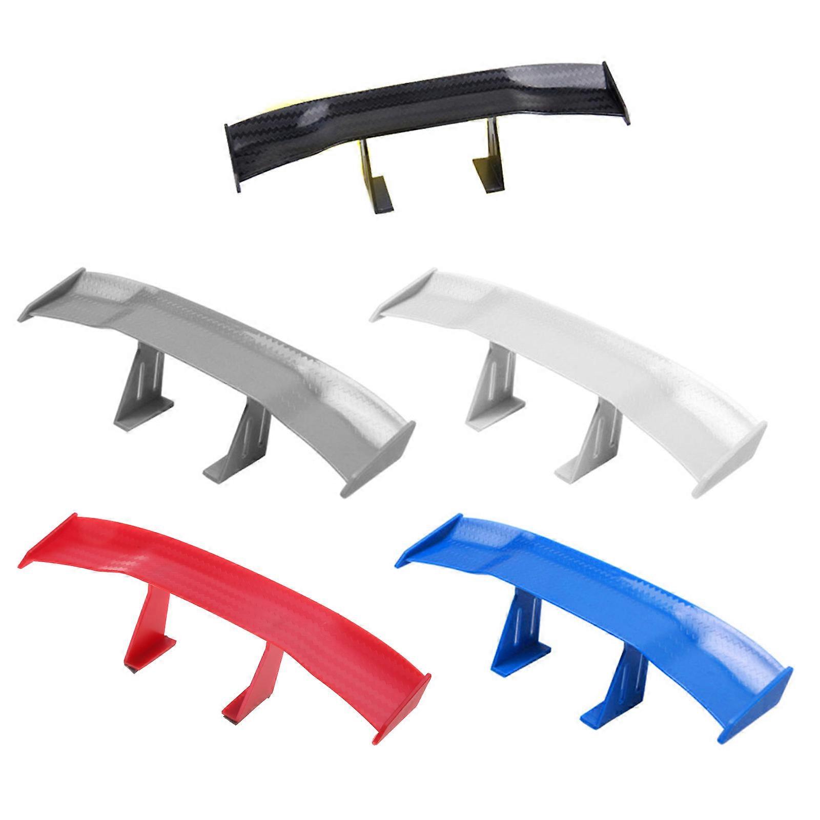 Car Styling Tail Wing Decoration Model Carbon Fiber Twill Look GT Tiny Mini Racing Rear Small Wing Spoiler Decoration  black