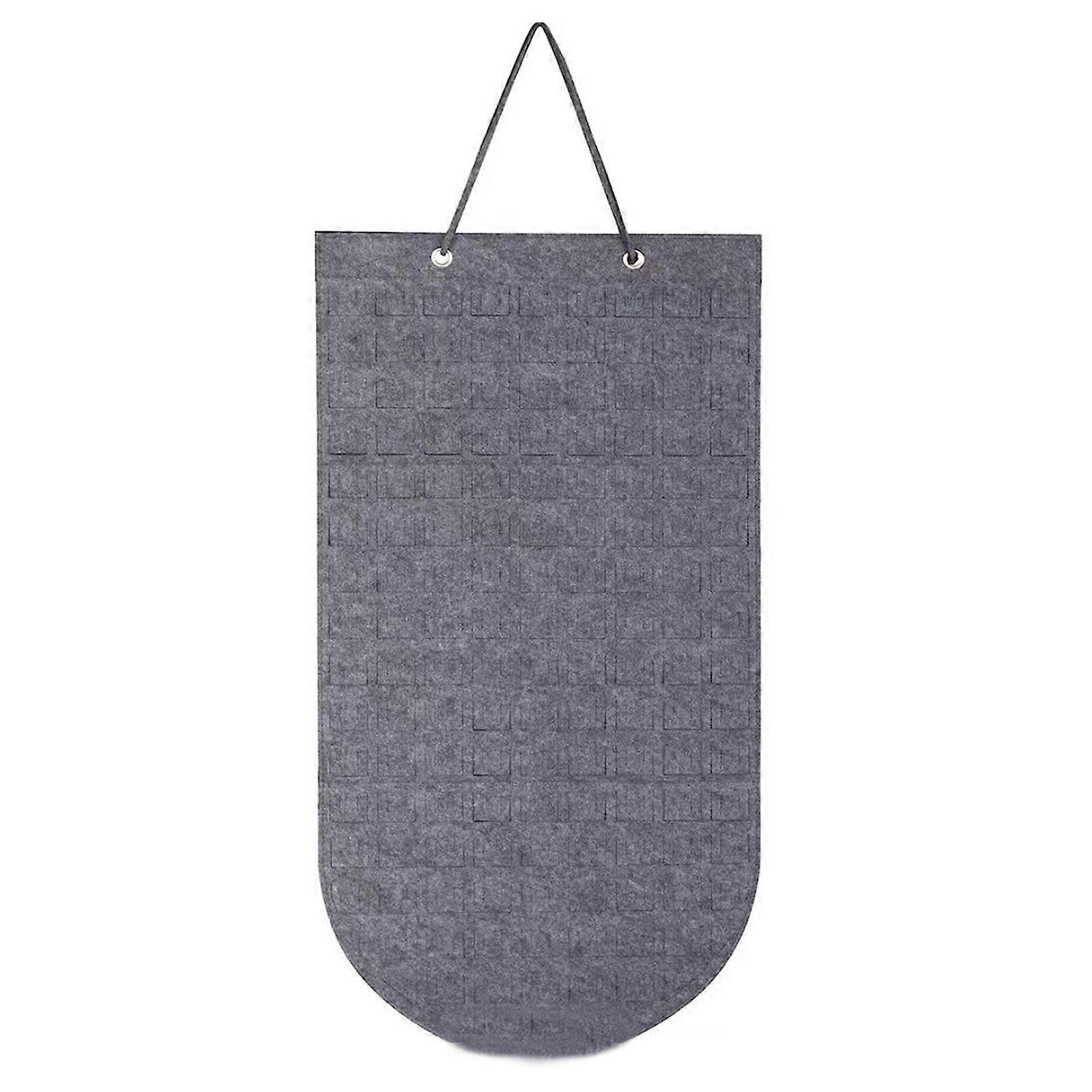 Versatile Felt Badge Collecting Bag Essential Felt Badge Storage Organizers Hanging Bag for Traveler and Hobbyists Dark Gray