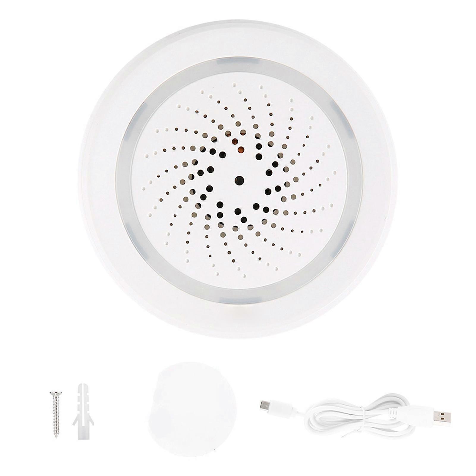 WiFi USB Siren Alarm with Temperature & Humidity Sensor - 90dB, Multiple Ringtones