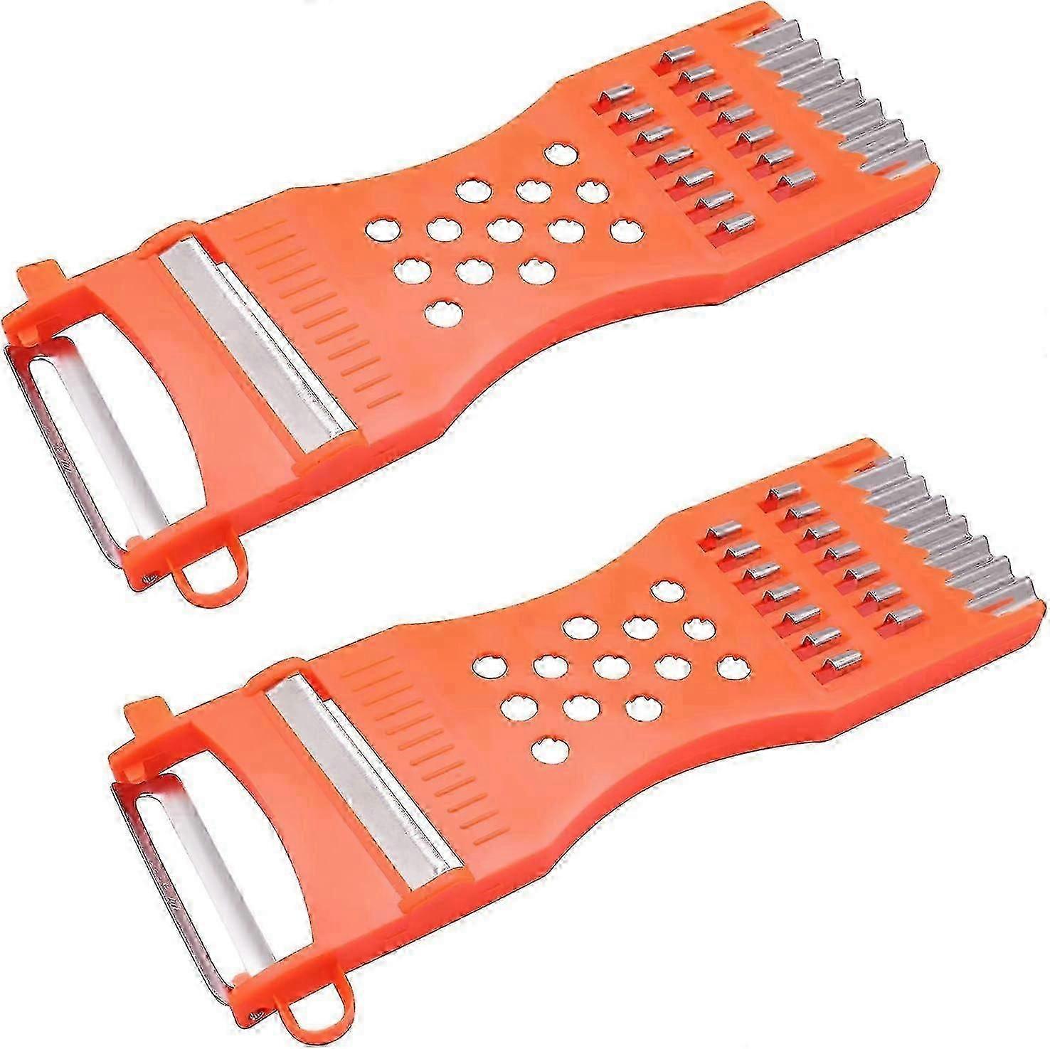 2Pcs handheld Plastic Multifunction Kitchen Peeler Grater Slicer Tool