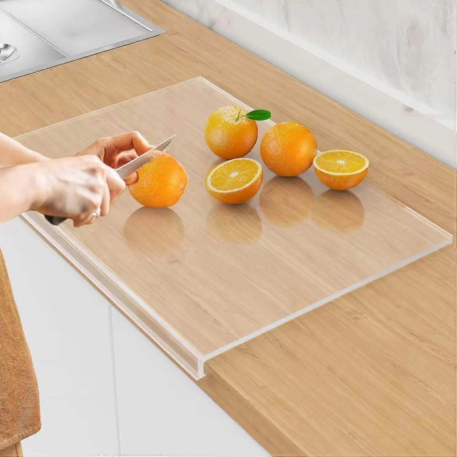 Clear Acrylic Non-Slip Extra Large Cutting Board Countertop for Protection Kitchen Essential 16' x 18'