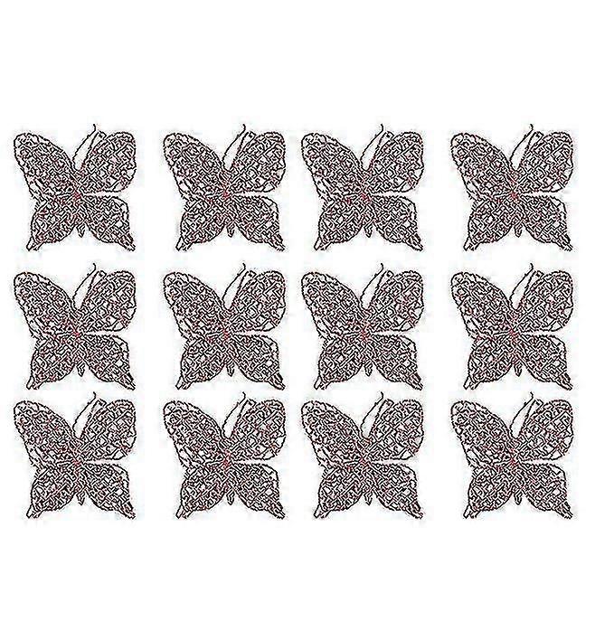 6pcsクリスマスバタフライクリスマスツリー装飾品結婚式のパーティーの装飾