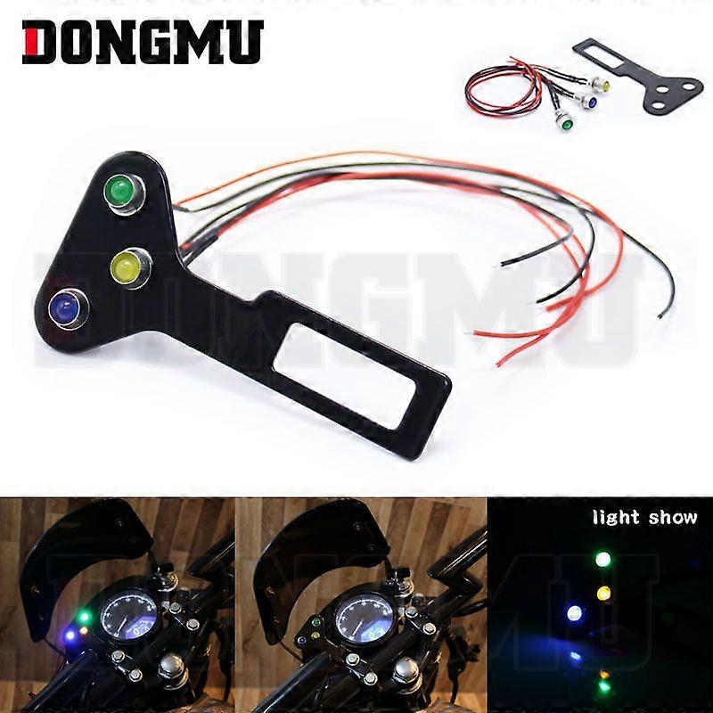 Motorcycle Accessories Modified Instrument Indicator Led Signal Light High Beam Neutral Steering Indicator Set Light With Bracket
