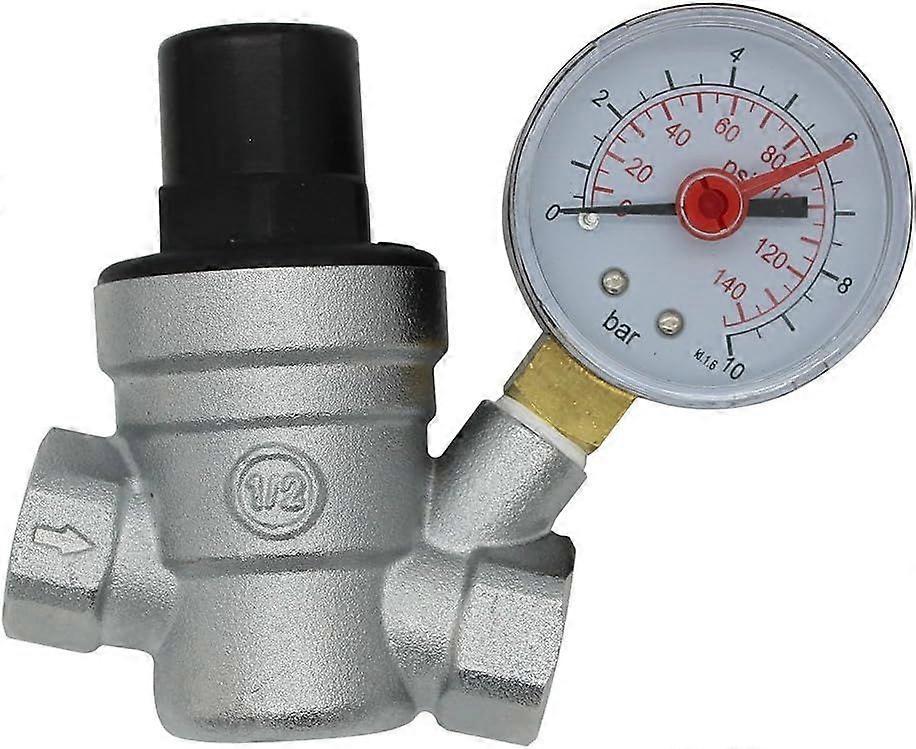 DN15/DN20 vandtryksreduktionsventil med manometer
