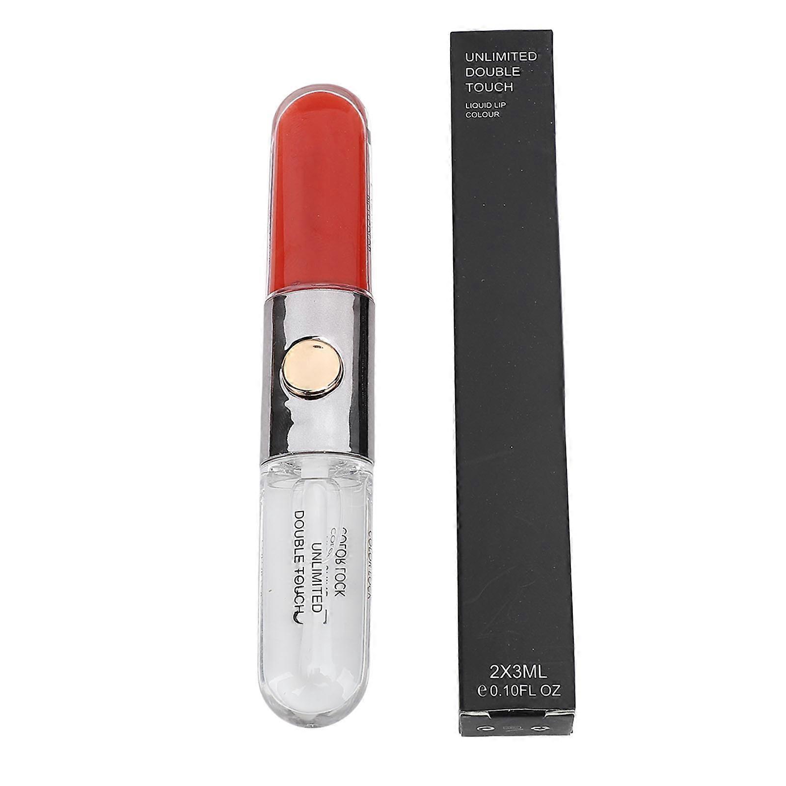 2pcs Matte flüssiger Lippenstift 3ml wasserfester feuchtigkeitsspendender langanhaltender doppelseitiger matter Lipgloss