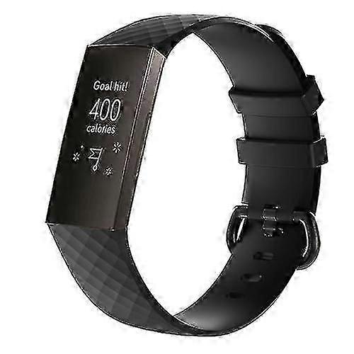 Diamond Pattern Silicone Watch Band For Fitbit Charge 3 YQJD