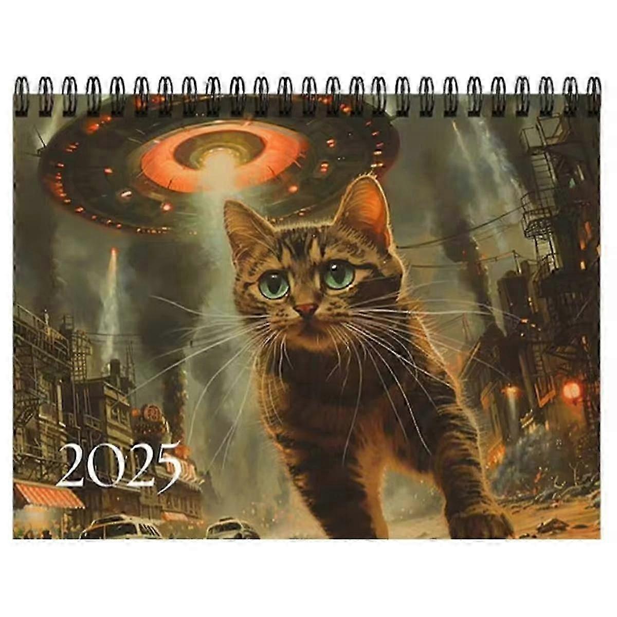 2025 Cat Calendar Funny Calendar with Cat Image Daily Weekly Monthly Planner Jan Dec 2025 Easy Planning Kitten Calendars