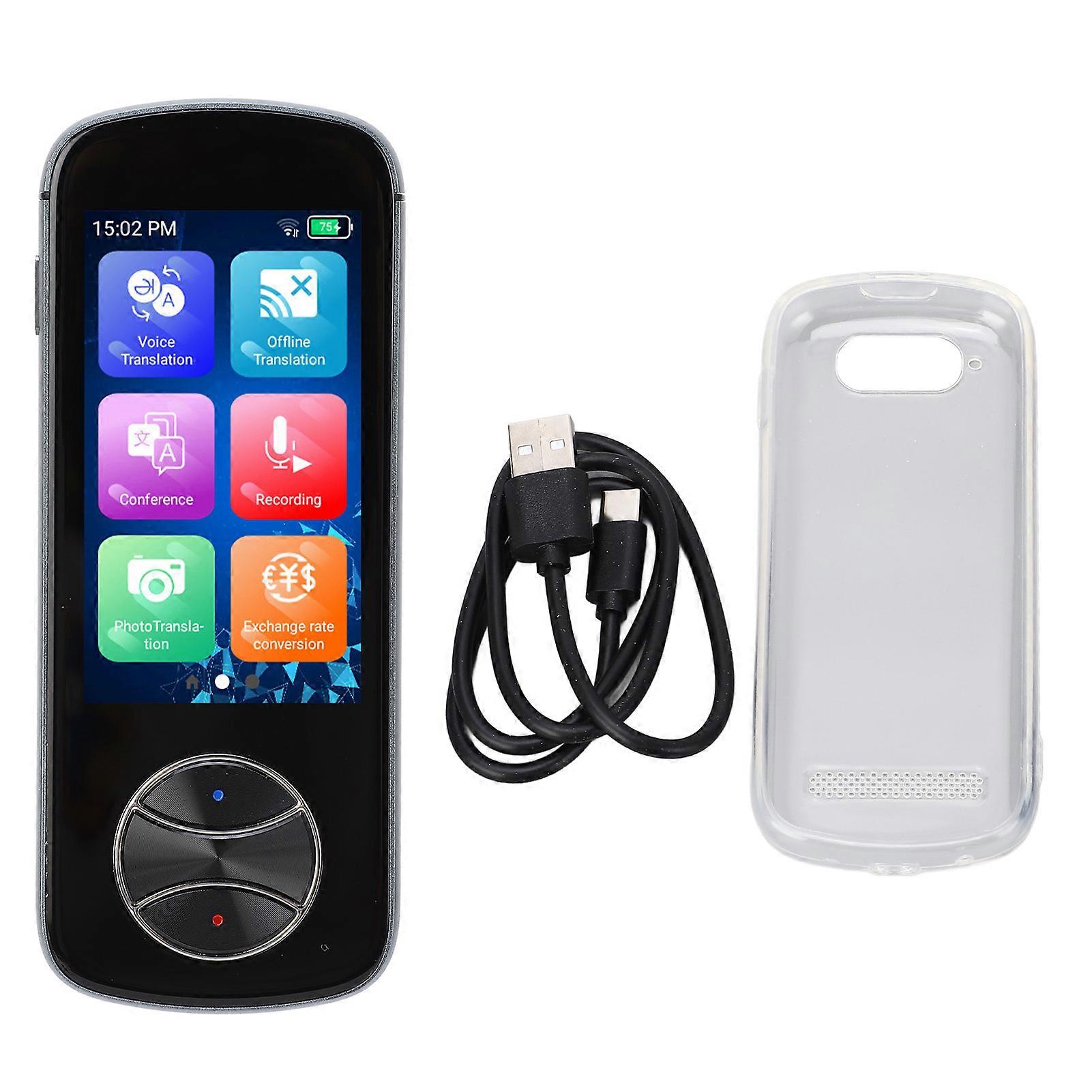 Language Translator Device Real Time 4.0 Inch Touch Screen Photo Voice Translator with 137 Languages for Business Learning Travel
