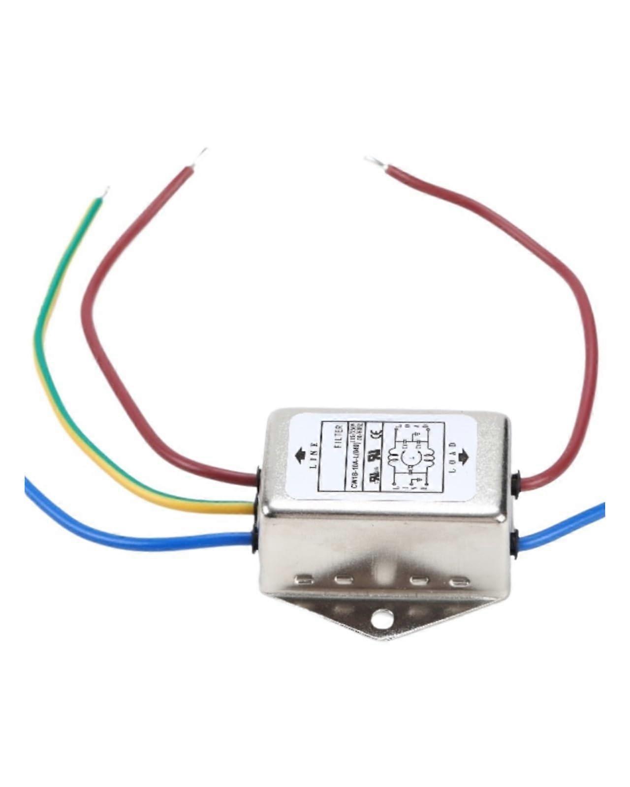 Power Filter 220V 10A AC CW1B-10A-L Anti-Interference Line Filter for Electrical Equipment Compatibility