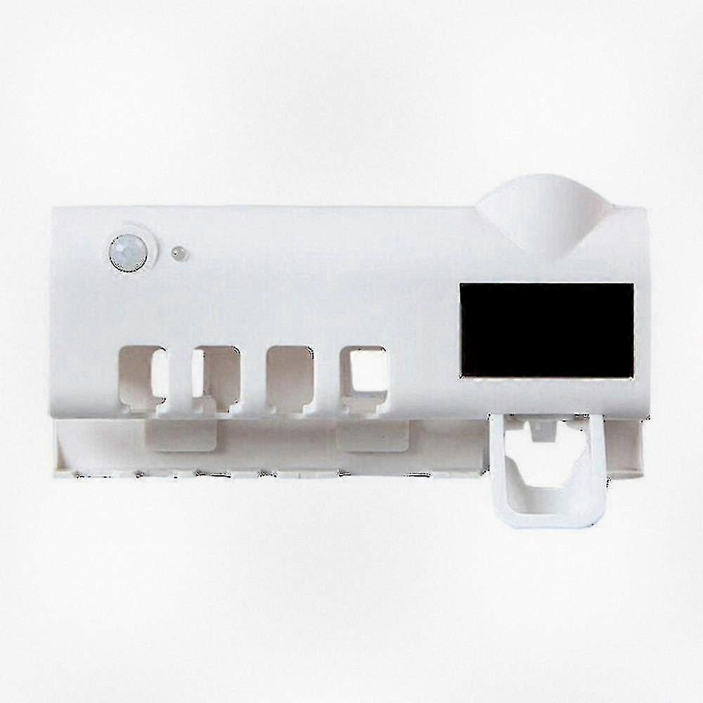 UV Sanitizing Toothbrush Holder with Auto Toothpaste Dispenser and Towel Disinfecting Function