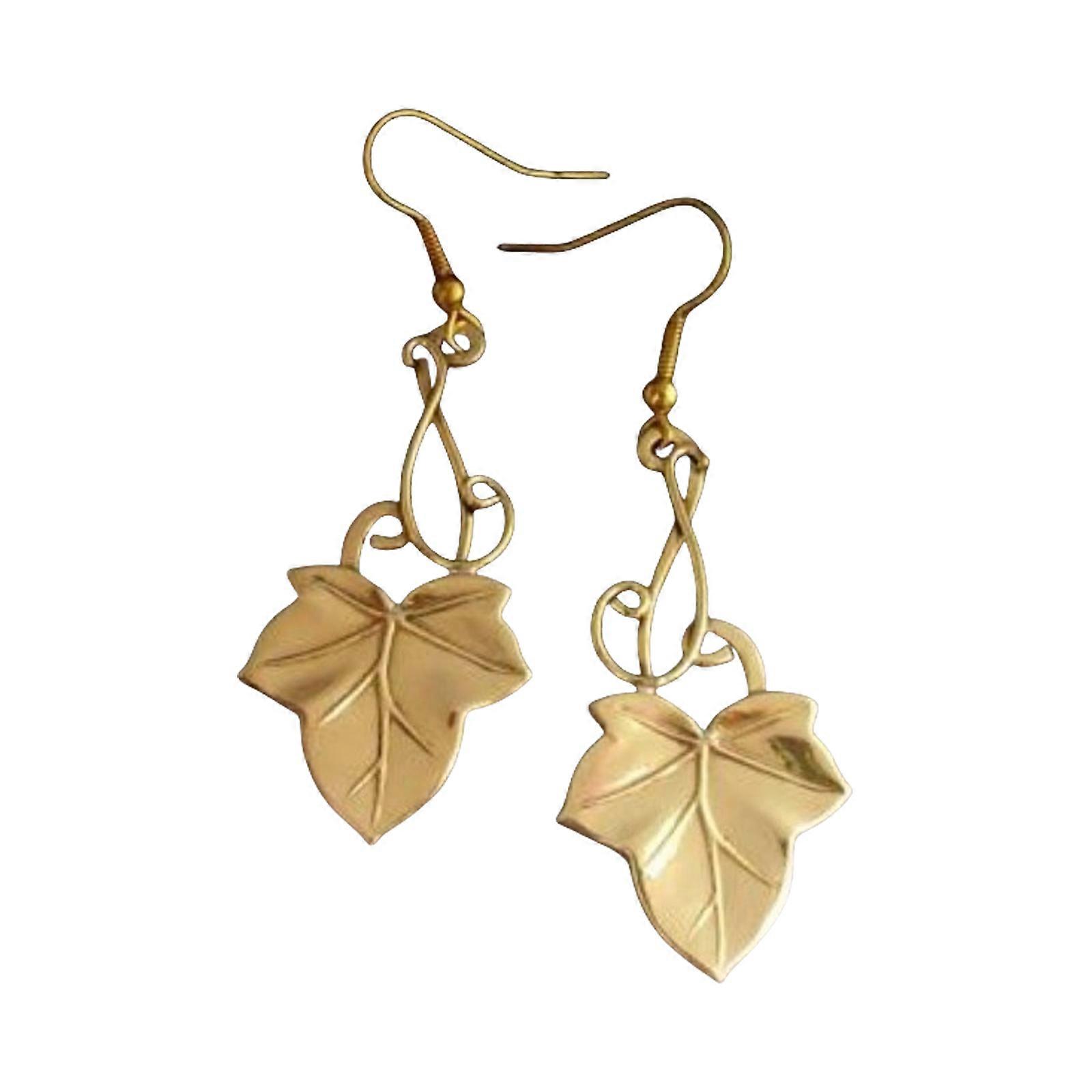 Elegant Alloy Earrings With Maple Leaf And Floral Portable for Retro Styles Enthusiasts Seeking Unique Accessories