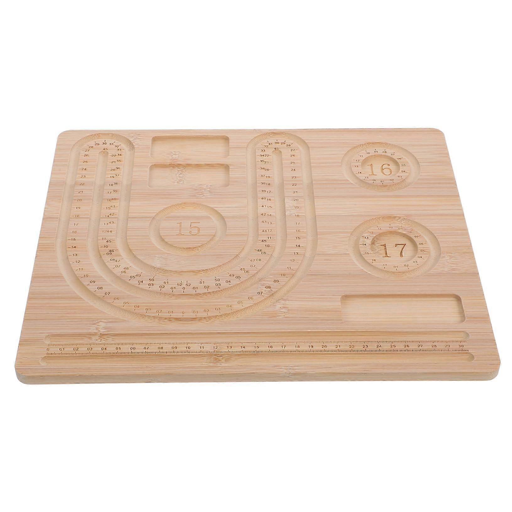 Unique Wooden Beading Board for DIY Jewelry Making - Large Bead Tray and Mat with Organized Compartments for Crafting