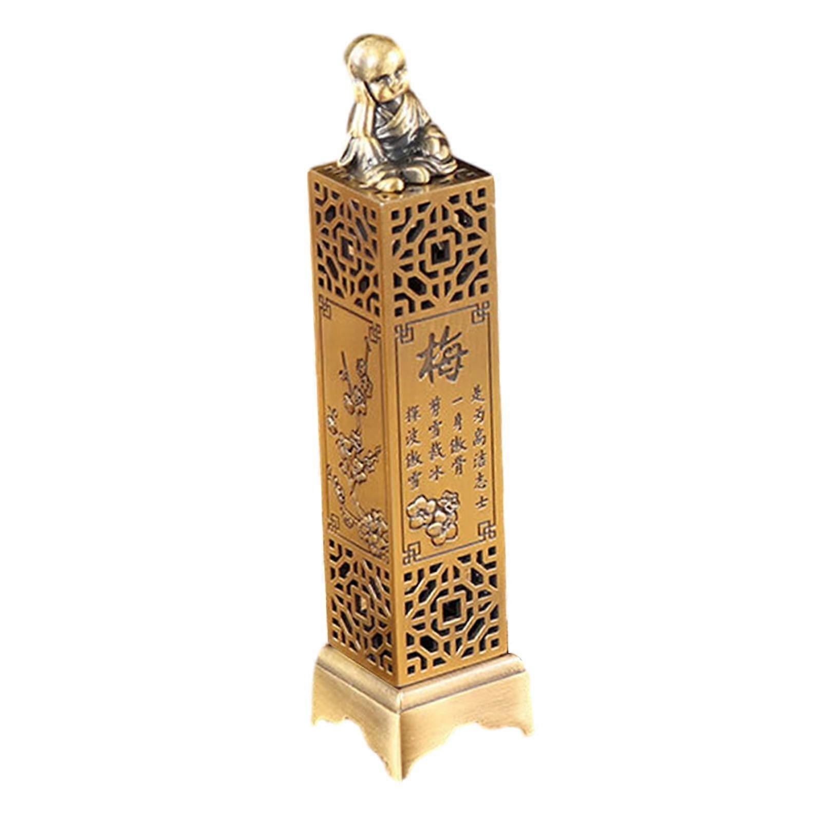 Incense Burner Incense Line Box Container Standing Carving Antique Style Incense