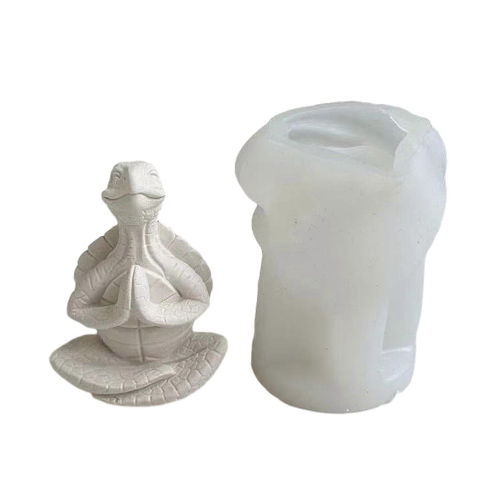 3D Meditation Turtle Silicone Mold for DIY Scented Candle Making Soap Plaster Resin Casting Molds Crystal Epoxy Mould Multicolor