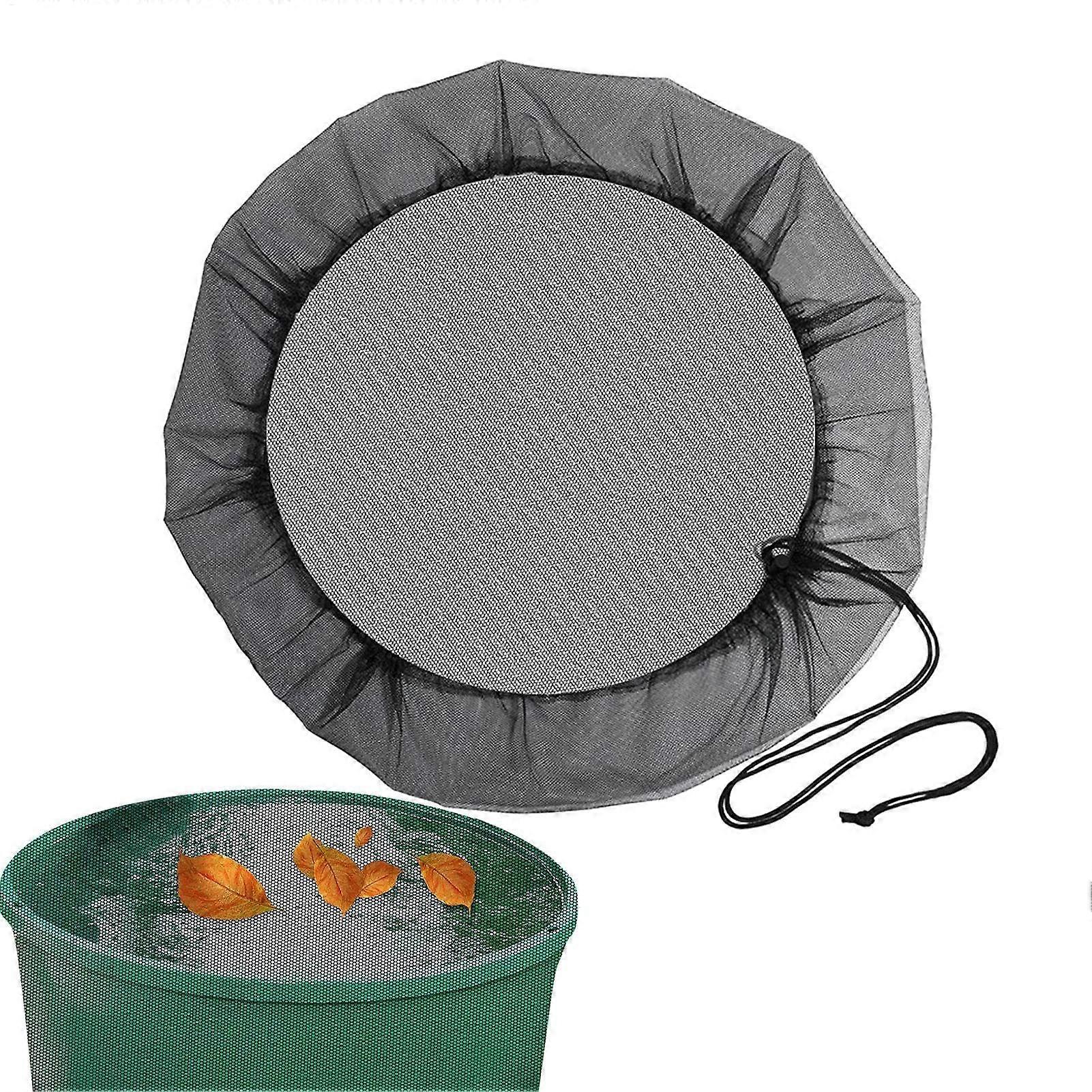 Rain Bucket Net, Water Tank Net Cover, Wearresistant Water Rain Barrel Net Cover with Flexible Drawstring to Prevent Leaves Diameter: 80 Cm