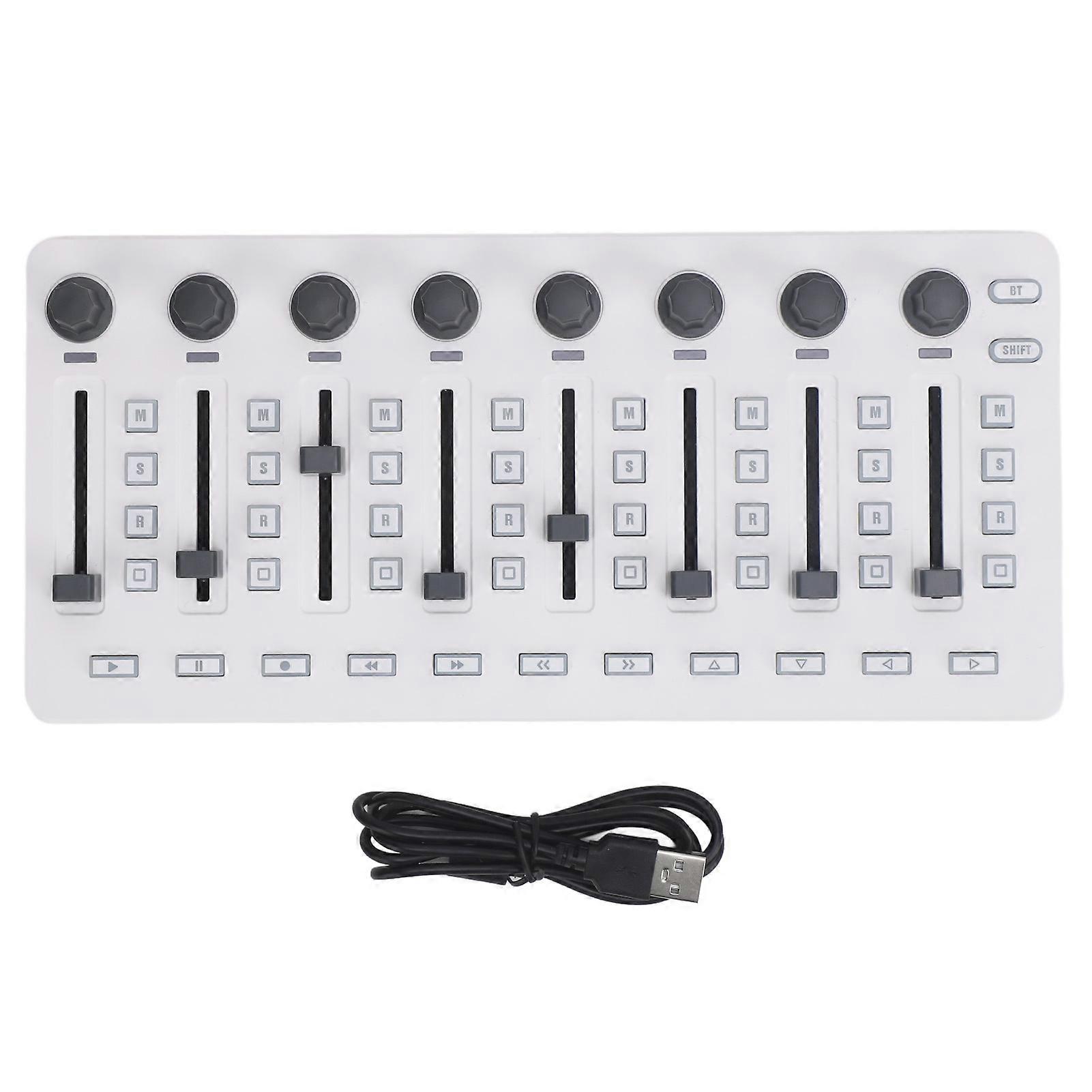 Contrôleur MIDI Mixeur 8 boutons poussoirs 43 touches de contrôle 8 boutons Console de mixage MIDI USB Bluetooth
