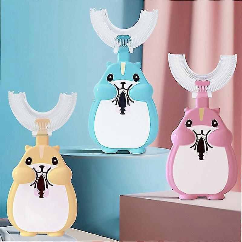 Children's U-shape Toothbrush Silicone Toothbrush for 360 Cleaning