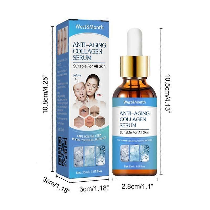 Collagen Anti-Wrinkle Serum Lightens Lines Tightens Skin Makes Lines Delicate Smooth Moisturizing Shiny
