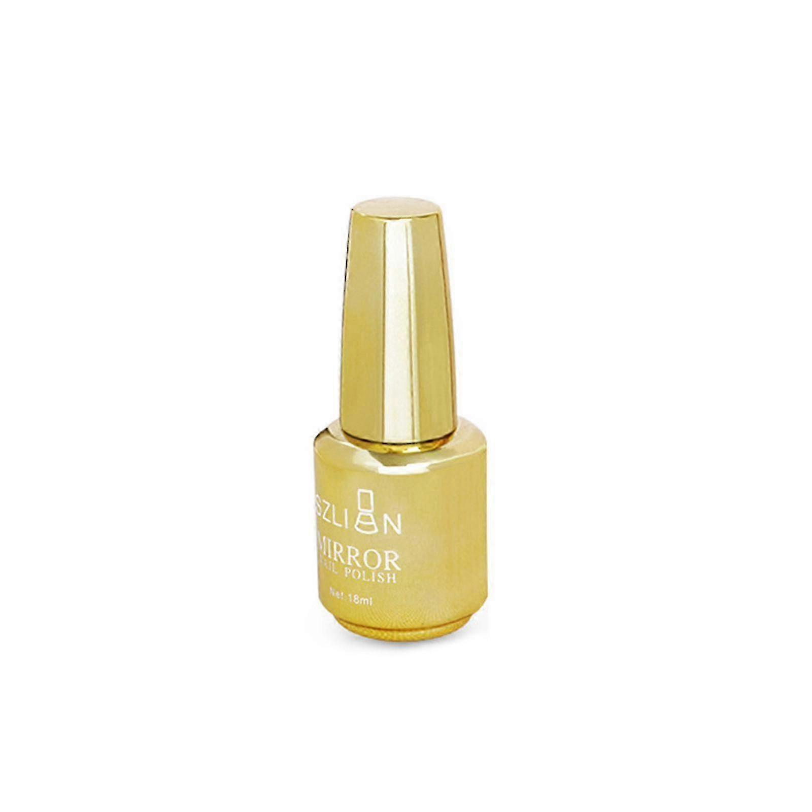 1pc Metallic Mirror Chrome Nail Polish - Gold Effect Varnish