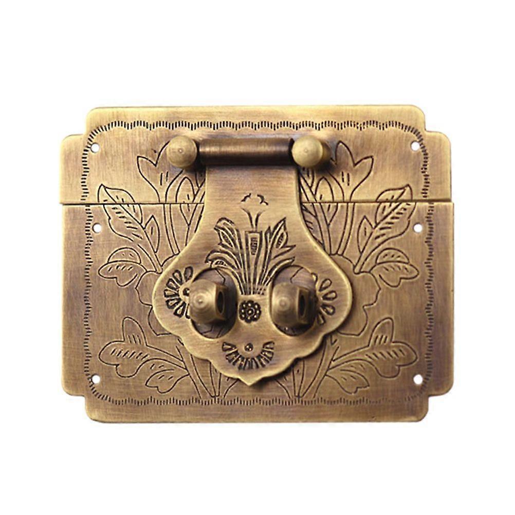 Pure Copper Square Jewelry Box Latch Retro Decorative Lock Catch Wooden Box Lock Catch